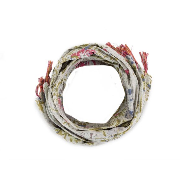 Taj Hotel Home Decor Kantha Cotton Scarve | 1-Piece | Multicolor | 18"x72" - Picture 3 of 3